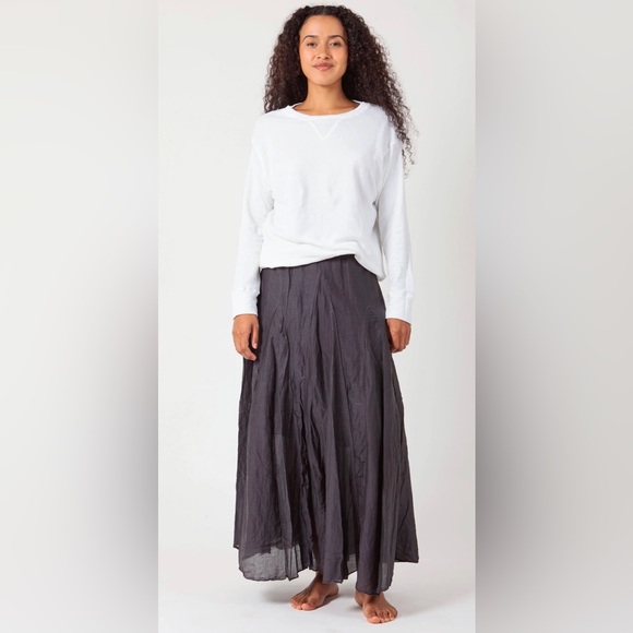 CP Shades Dresses & Skirts - NWOT CP Shades Lily Skirt Black/Charcoal Gray Maxi Cotton Silk Blend Skirt
